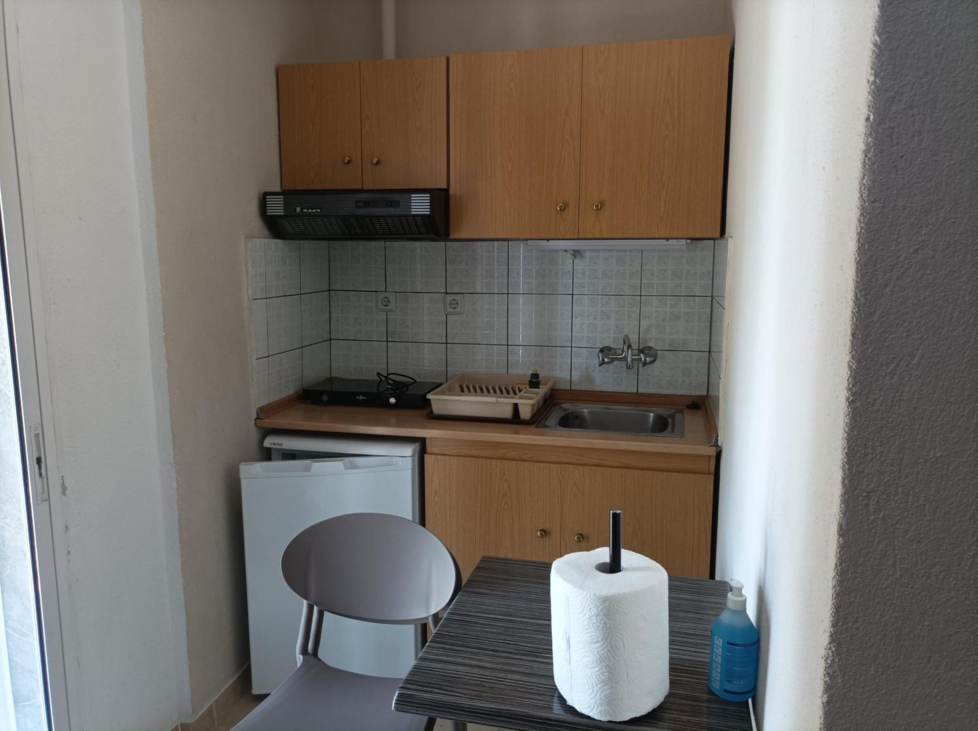Kleanthis Blue Apartment Nea Vrasna Bagian luar foto
