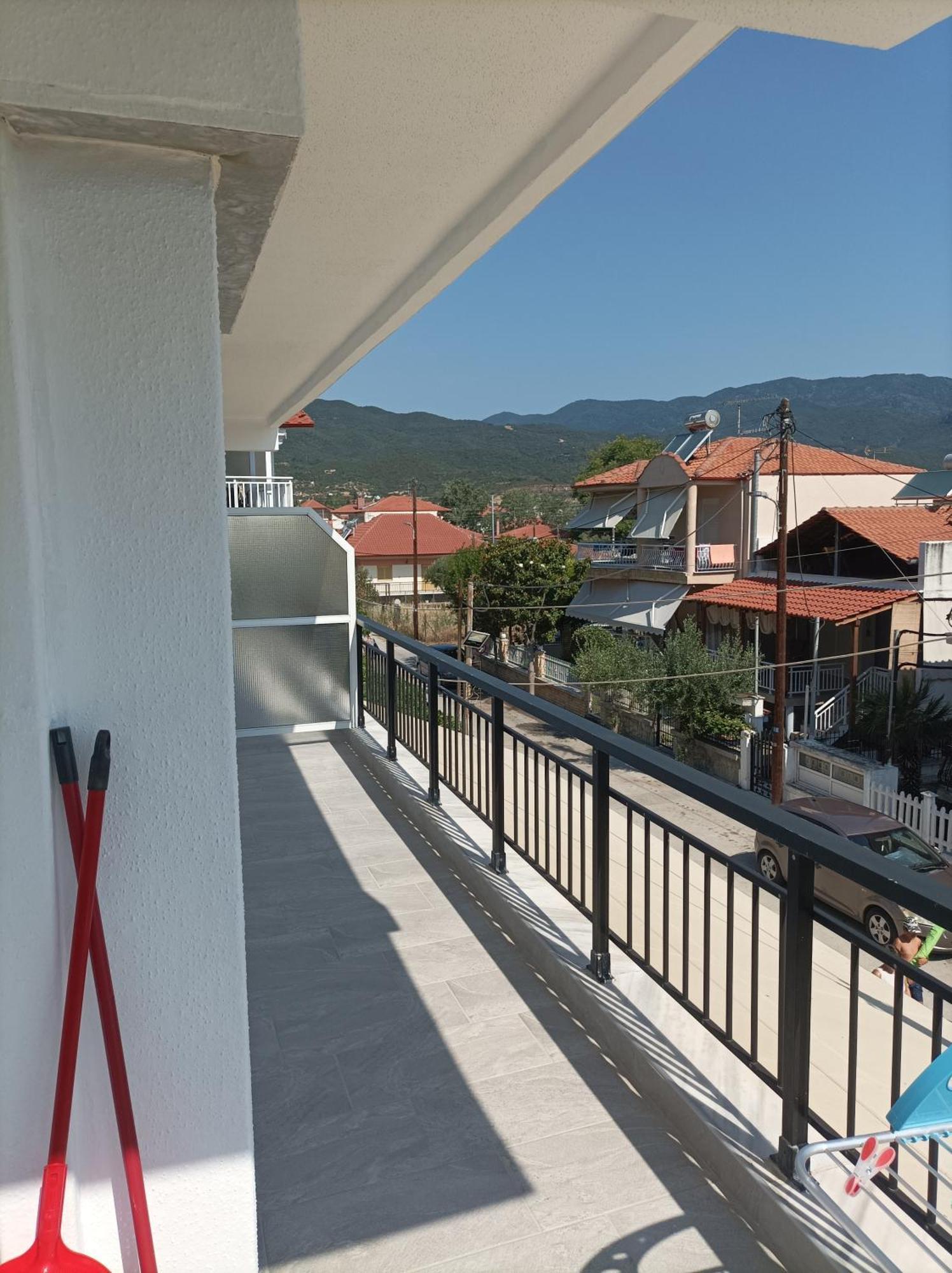 Kleanthis Blue Apartment Nea Vrasna Bagian luar foto