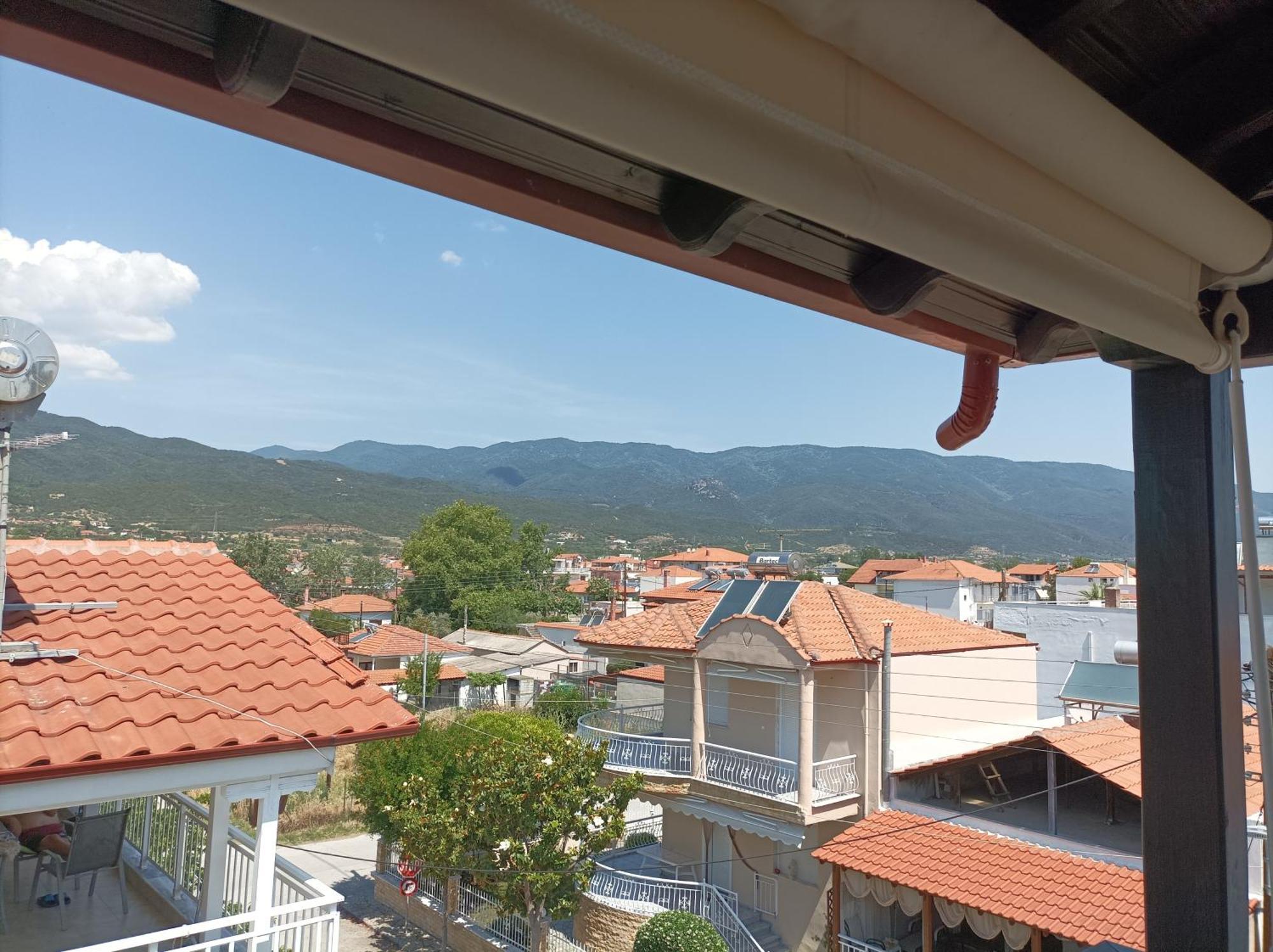 Kleanthis Blue Apartment Nea Vrasna Bagian luar foto